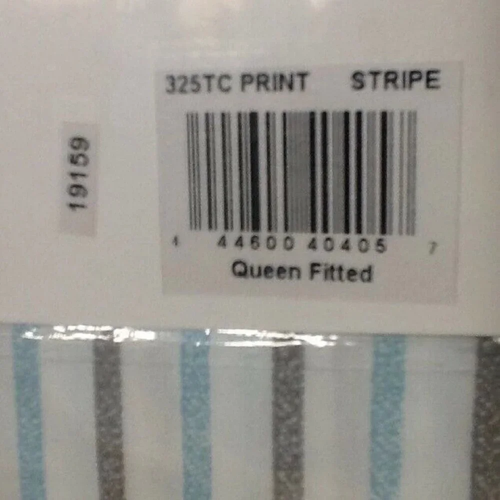 new STRIPE Heartland 325 Thread Count 100% Cotton Percale-Weave QUEEN Sheet Set